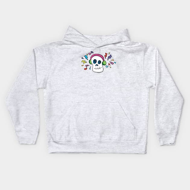 Music to the bone Kids Hoodie by monkeysoup